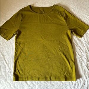J. Crew Perfect Tee, Olive, size Large